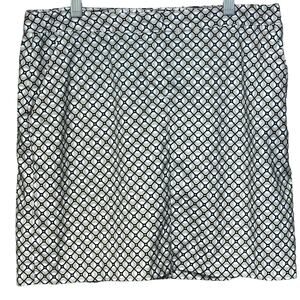 Izod golf skort white black brown patterned pockets athletic women’s size 2